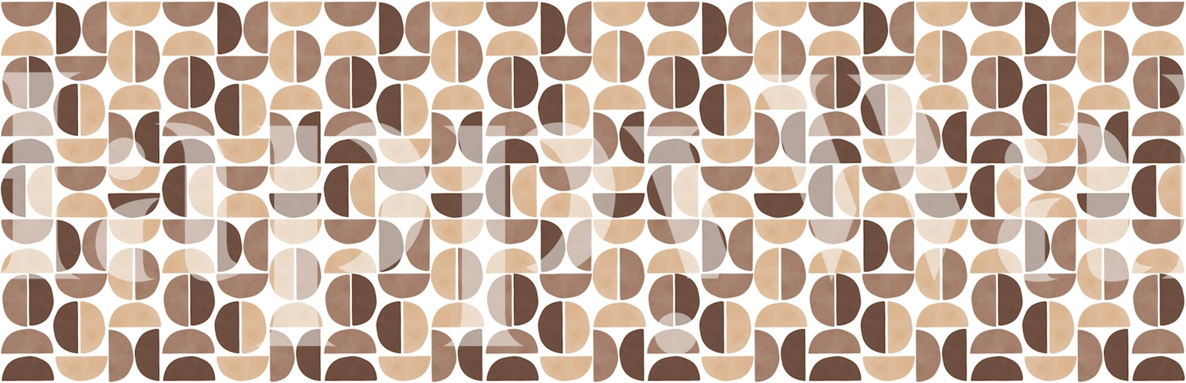 Geometric patterns in warm browns and beige tones wallpaper
