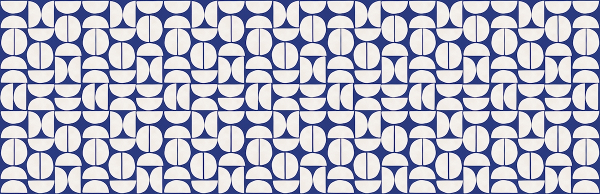 Blue Retro Geometric Wallpaper