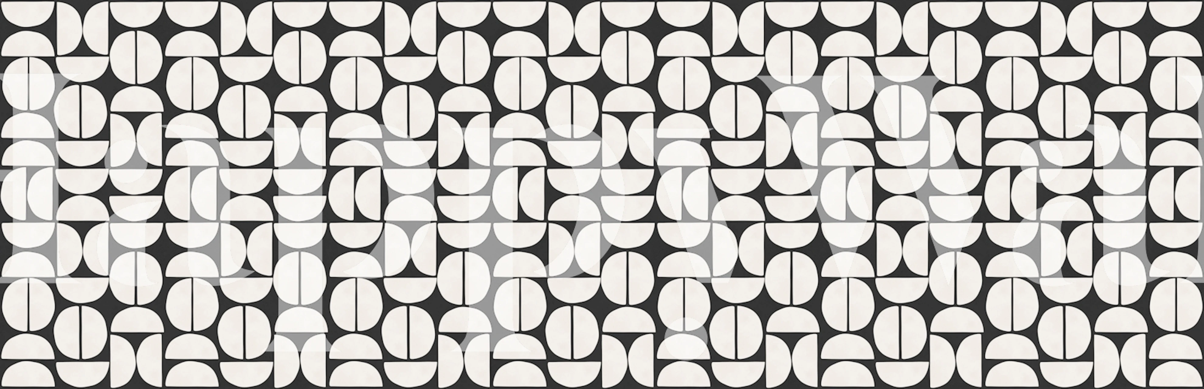 Black and white geometric wallpaper design