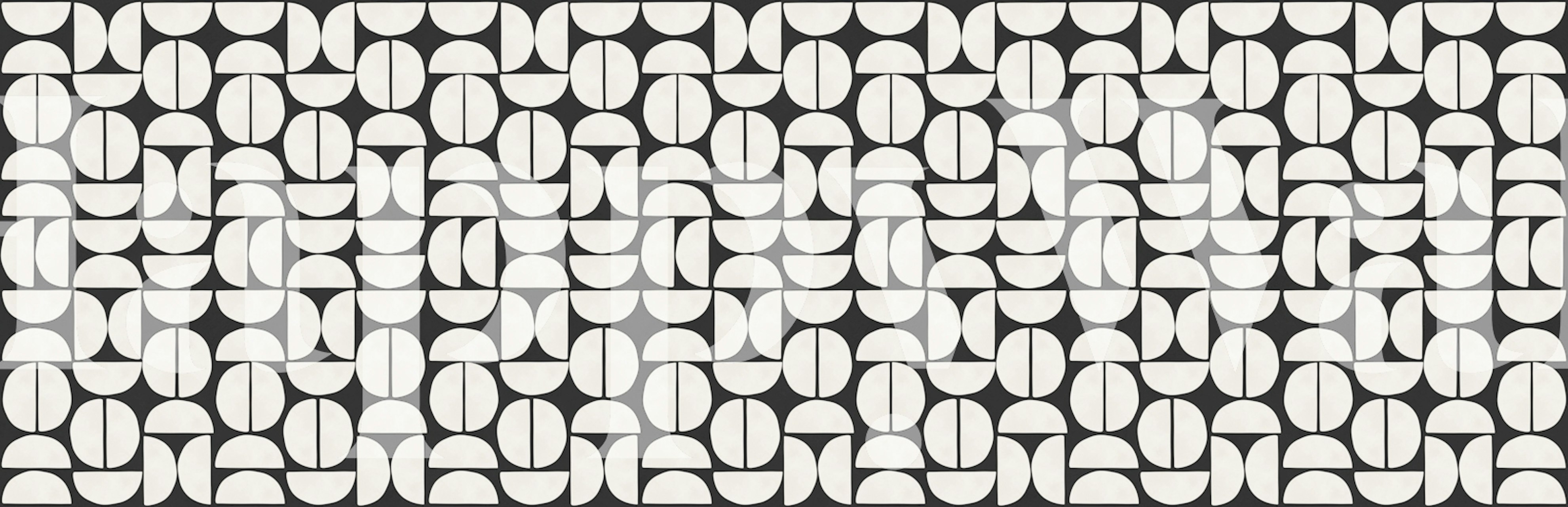 Black and white geometric wallpaper design