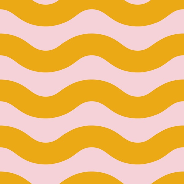 Pink and Yellow Modern Waves 1