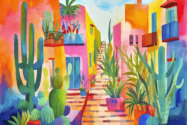 Tropical Caribbean Village Rural Charm