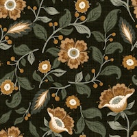 Romantic Heritage Revival Floral Charcoal ταπετσαρία