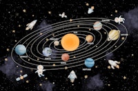 Galactic Learning on Black wallpaper