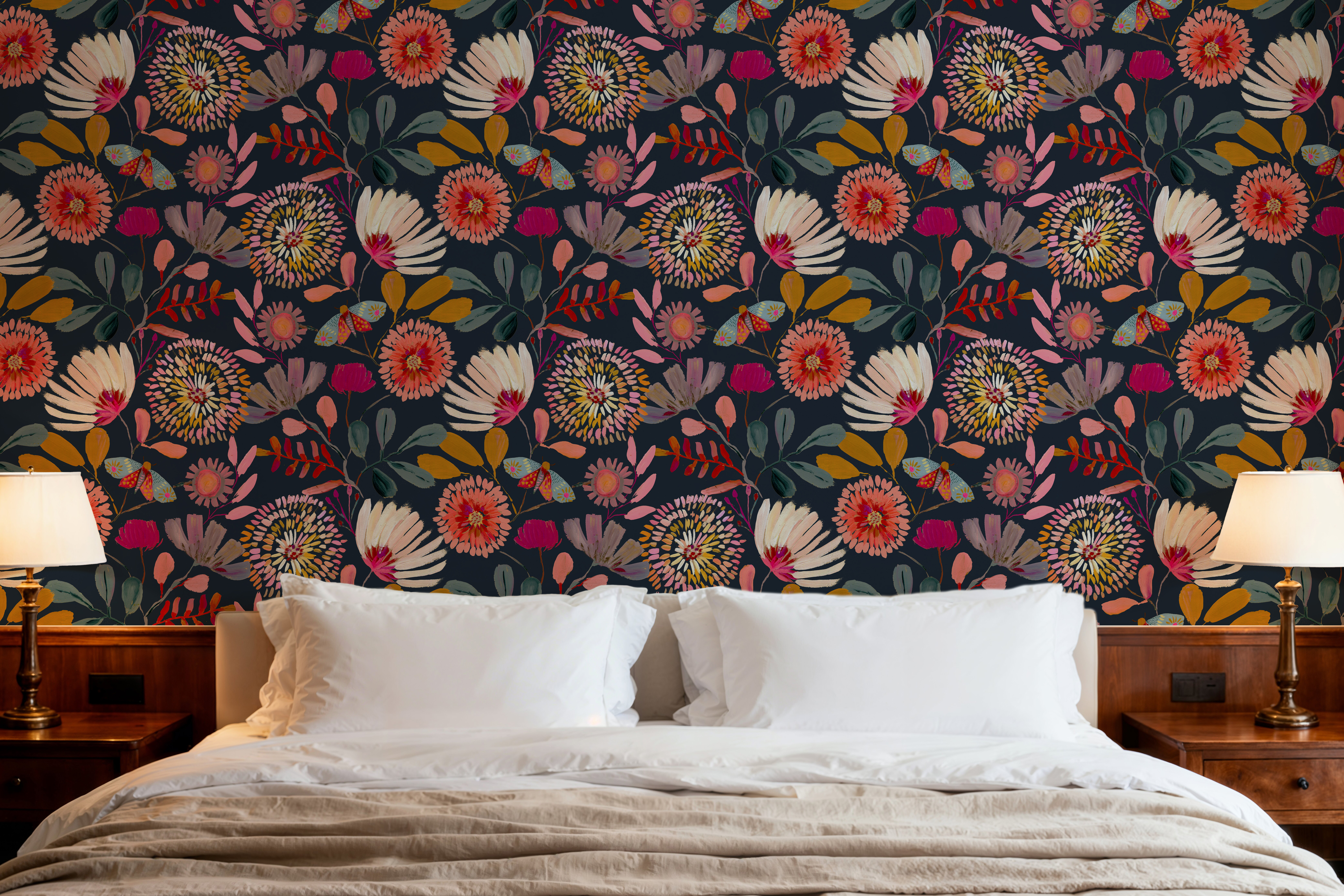 Sophisticated Botanicals painted Floral Black