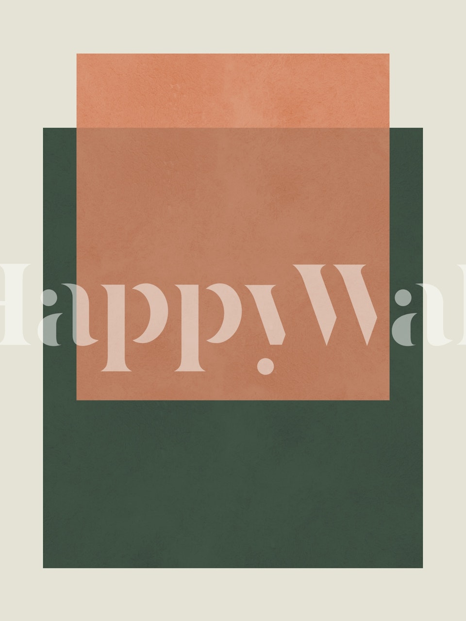 Terracotta and forest wallpaper in a room