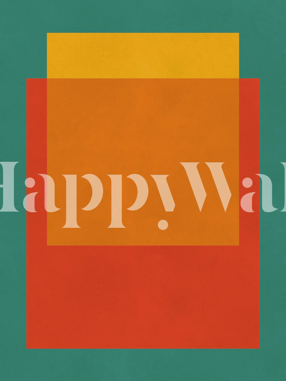 Colorful layered abstract wallpaper in orange and green