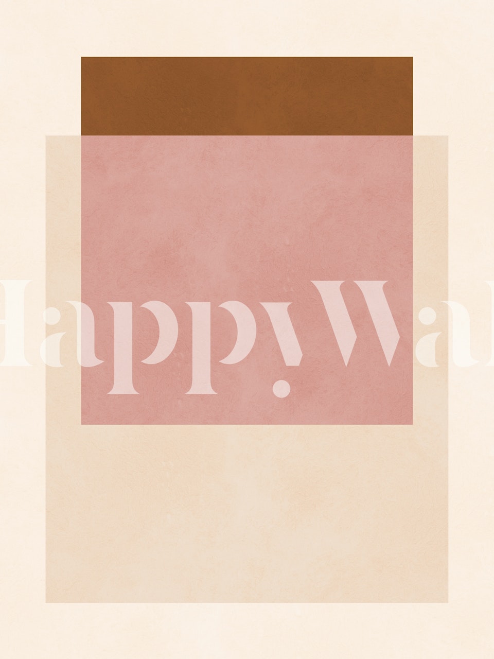 Muted geometric layers wallpaper in a room