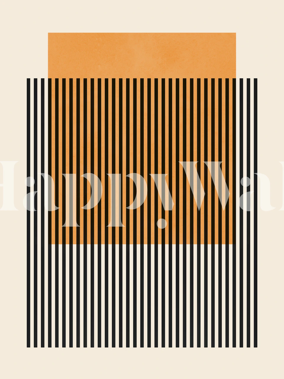 Geometric Stripe Harmony wallpaper in a room