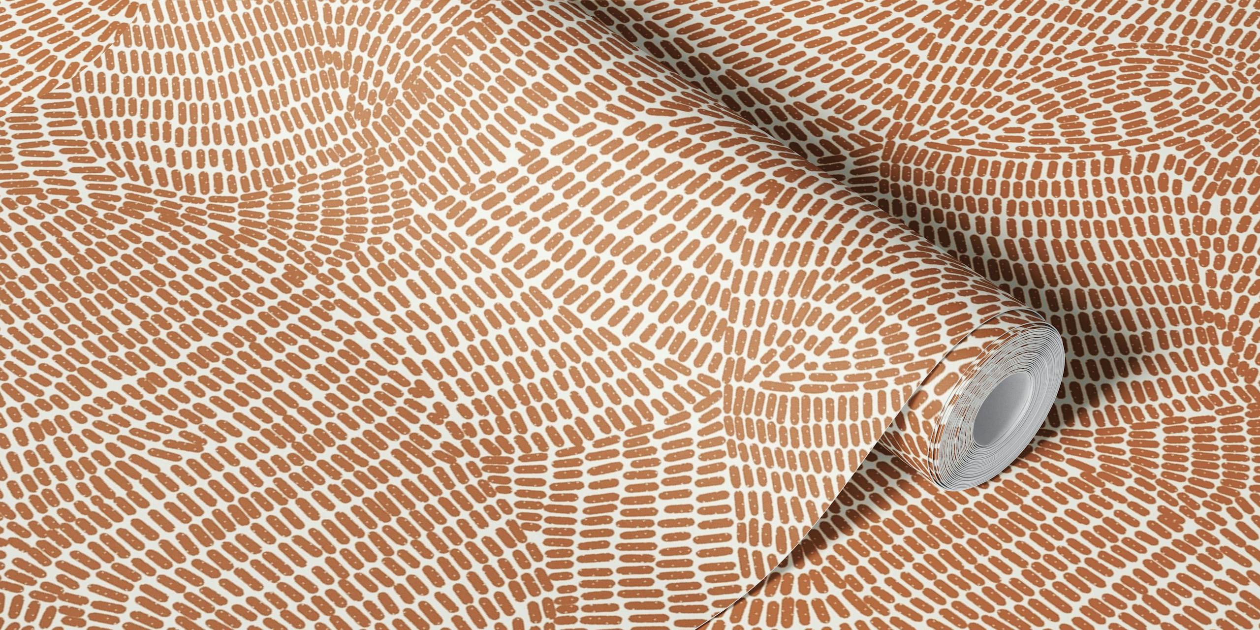 Echo Lines - Monochrome Brown tapeta u prostoriji