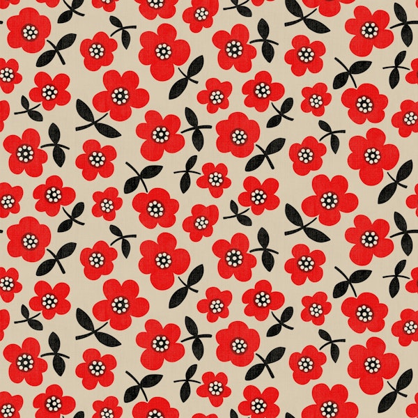 Bold poppy charm red