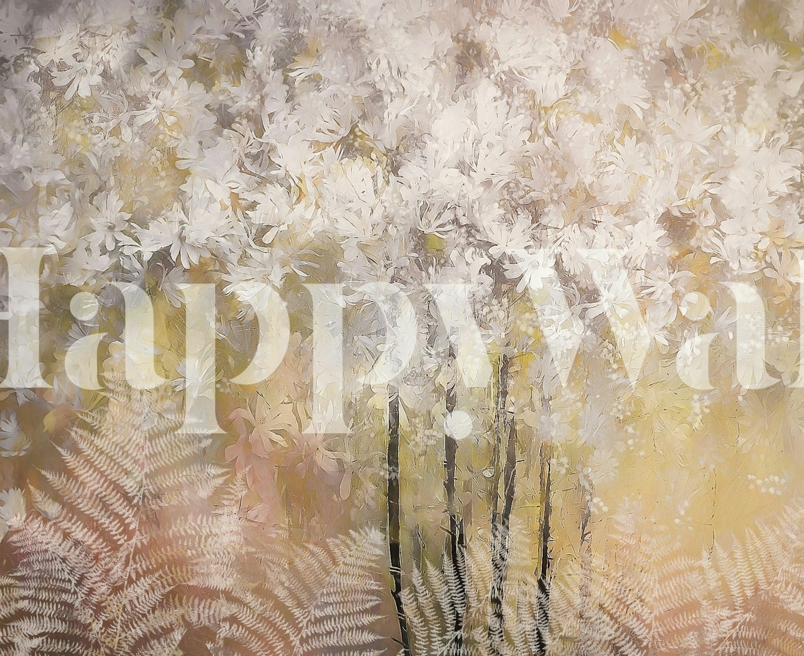 Květinová tapeta přinášející Spring feeling do pokoje.