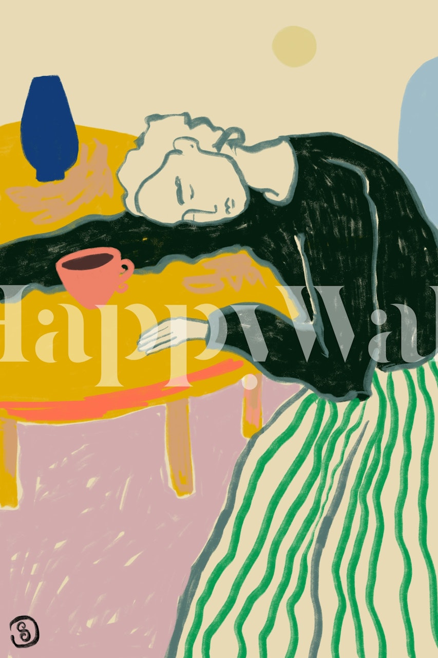 Ταπετσαρία Motherhood σε μια άνετη σαλονάκι