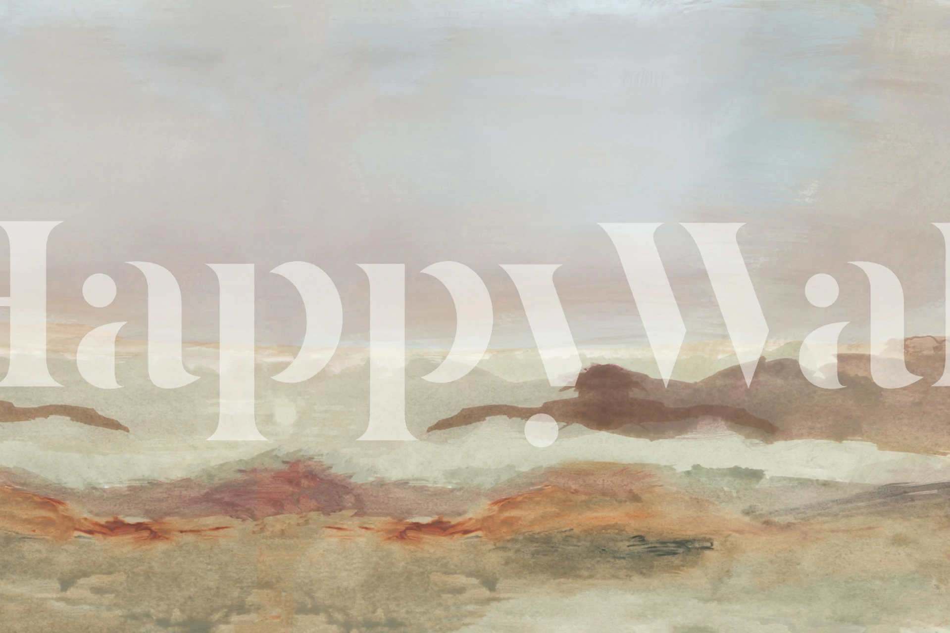 Earthtones Landscape 2 wallpaper in a room