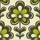 Green Retro Daisies Blossoms Beauty