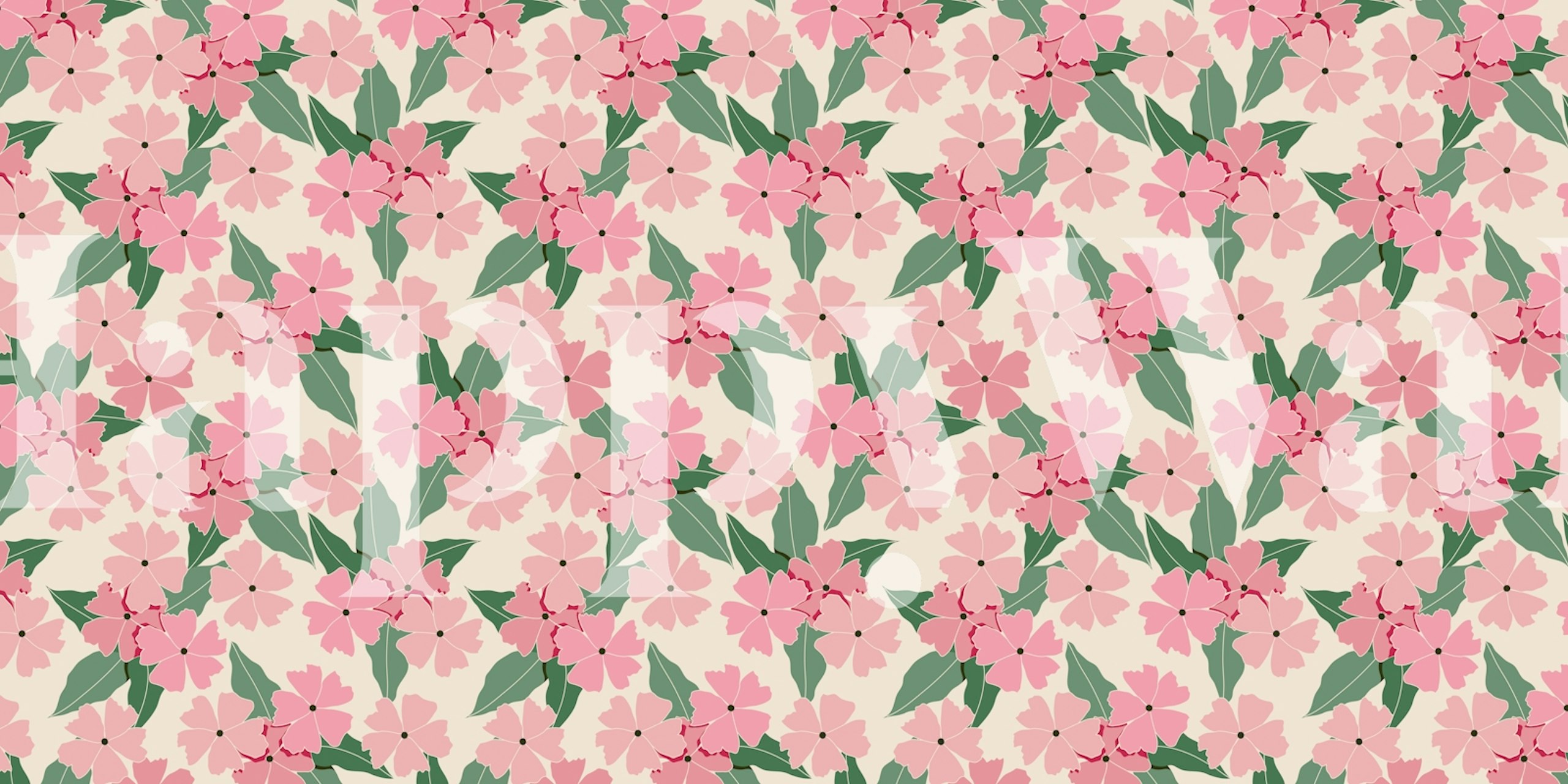 Pink Blossom Harmony floral wallpaper