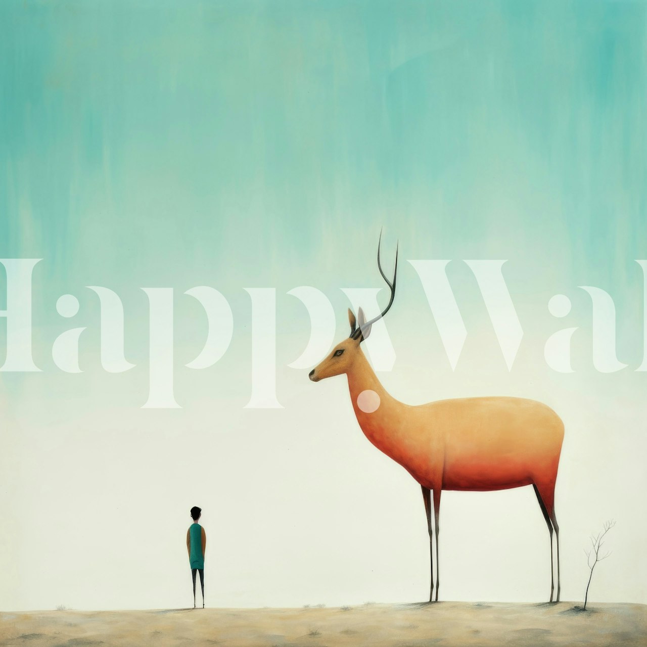 Minimal Antelope 2 tapet i ett rum