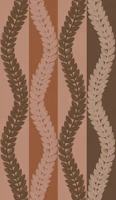 Mocha Leafy Stripes papiers peint