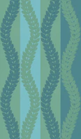 Green Leafy Stripes tapete