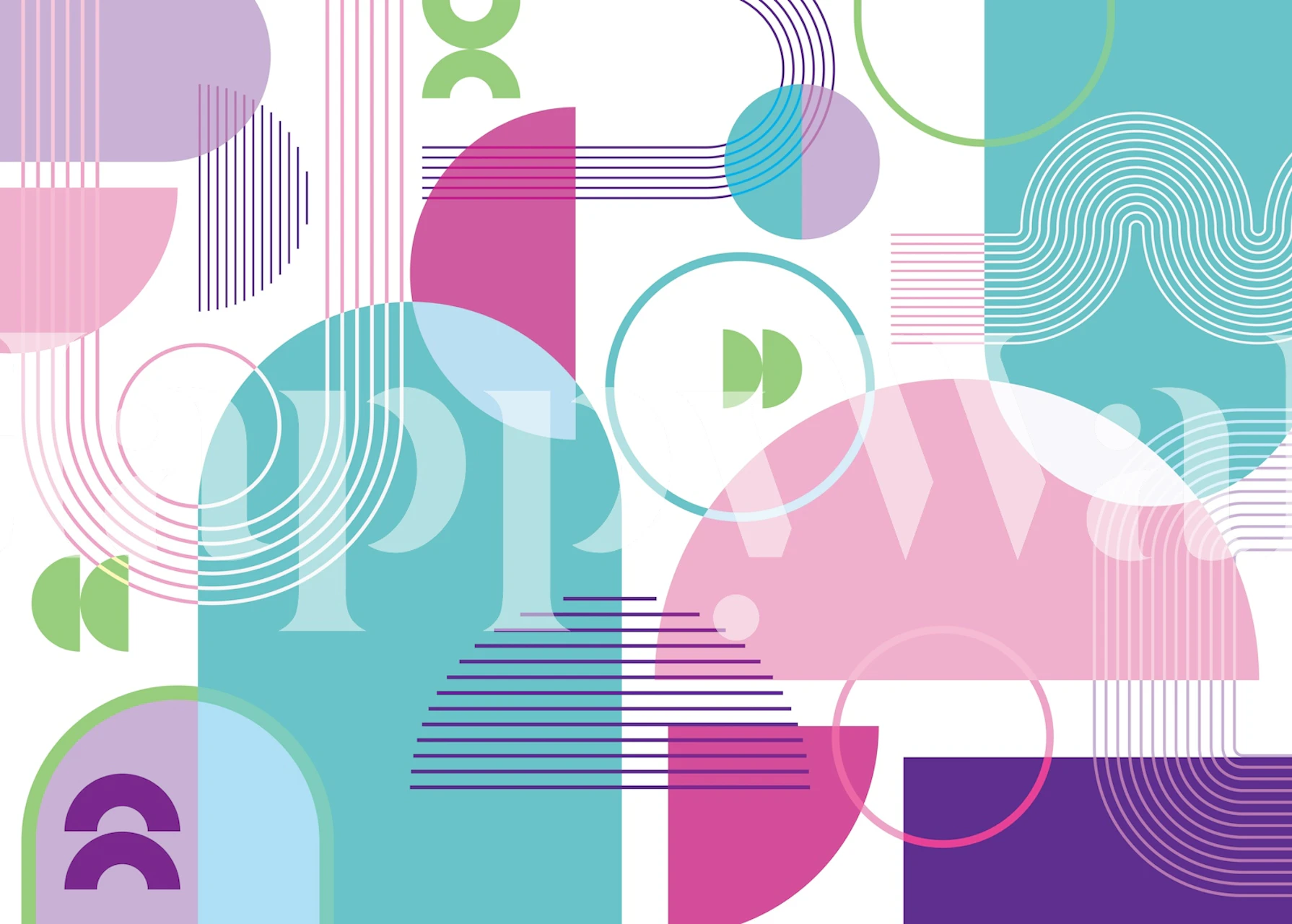 Modern Retro Vibe wallpaper in a room