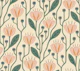 Cozy Bold Flowers Cream Pink Green