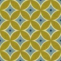 Olive and Blue Geometric circle tapete
