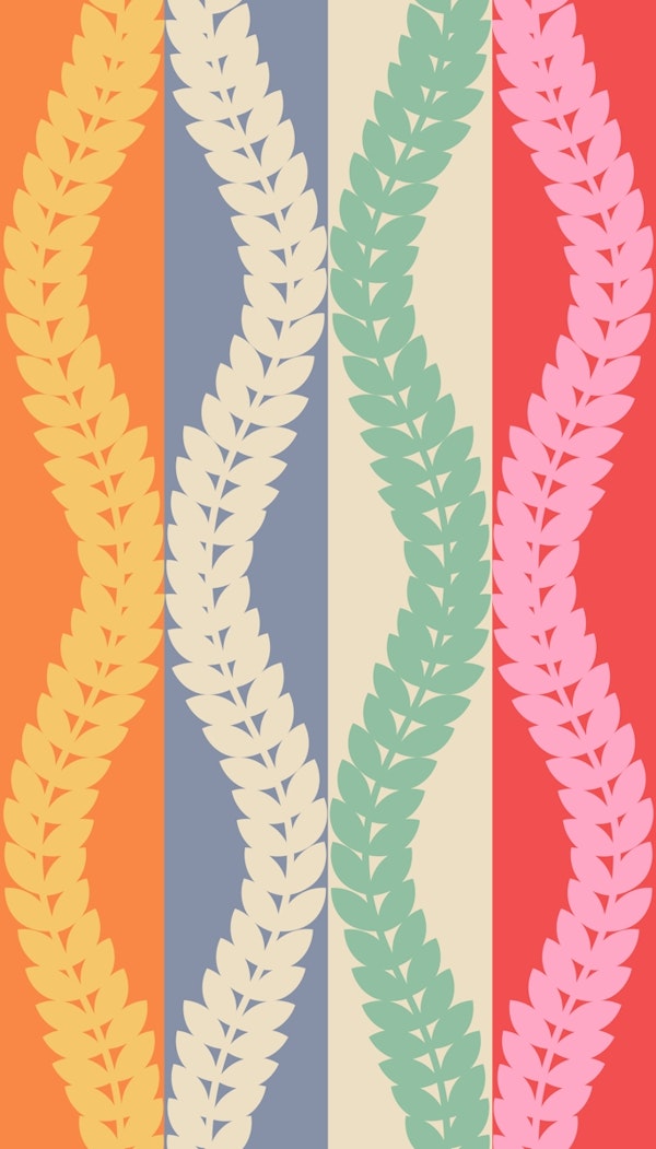 Colorful Leafy Stripes