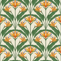 Tropical vibe - Birds in Paradise beige papiers peint