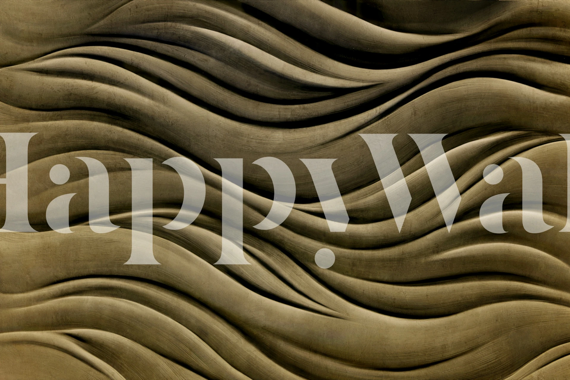 Abstract waves in dark sepia tones wallpaper