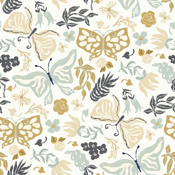 Hand Drawn Butterflies Wallpaper