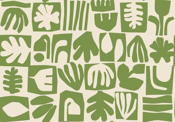 Matisse Abstract Modern Papercut Warm Green