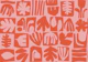 Matisse Abstract Modern Papercut Pink Orange