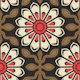 Colorful Floral Symmetry in Brown Red - S