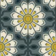 Colorful Floral Symmetry in Green - S