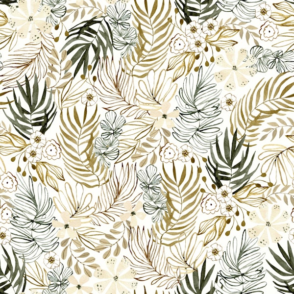 Watercolor Leaves Wallpaper