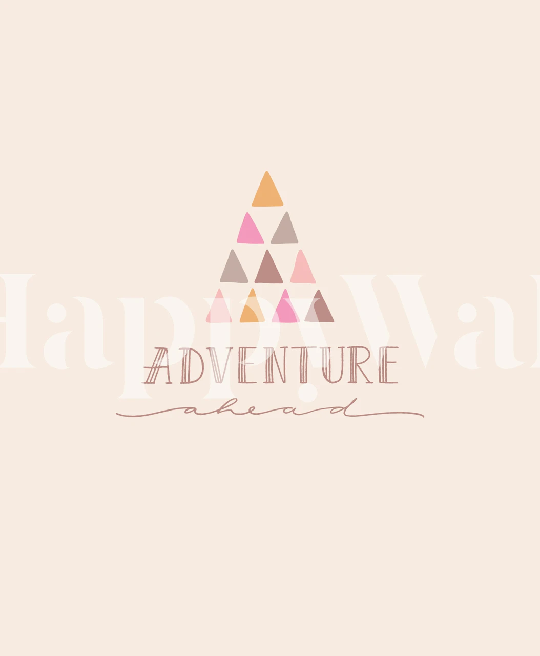 Adventure Ahead Pink Peach tapettisuunnittelu