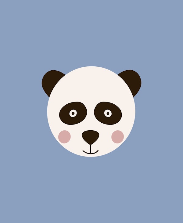 Cute Panda Blue