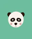 Cute Panda Green