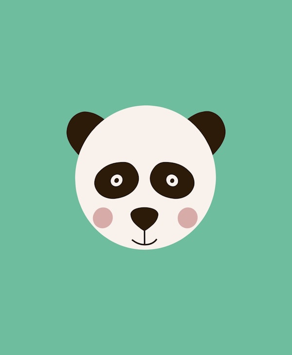Cute Panda Green