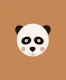Cute Panda Boho Brown