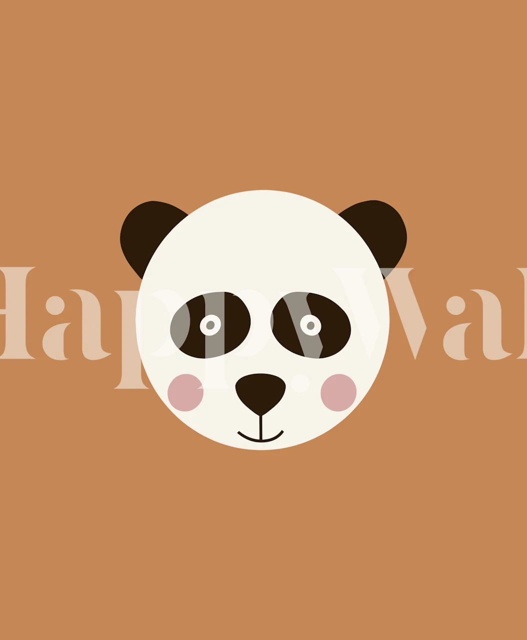Cute panda design wallpaper in a room