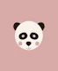 Cute Panda Moody Pink