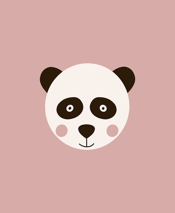 Cute Panda Moody Pink