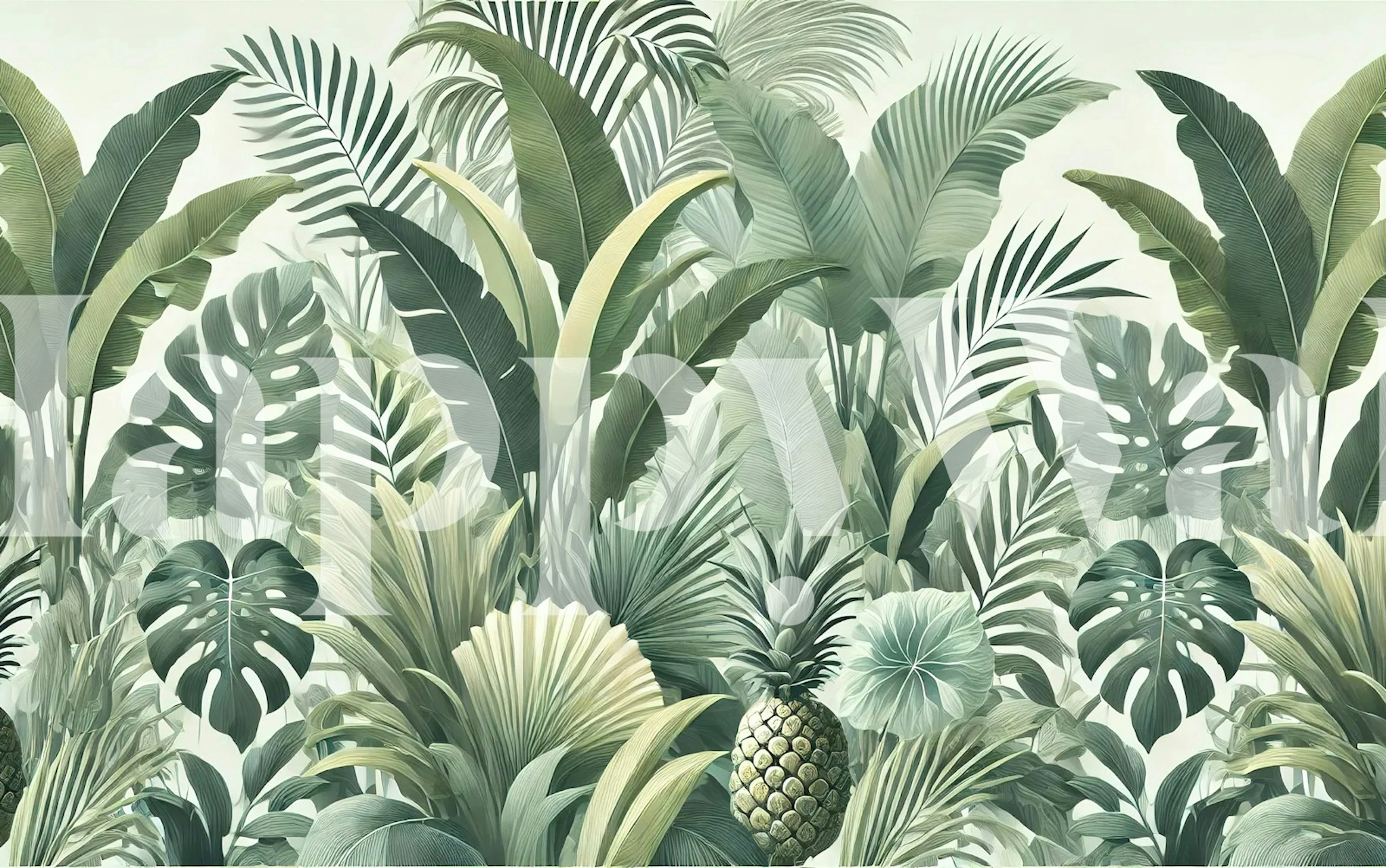 Leafy Green Paradise tapeta v místnosti