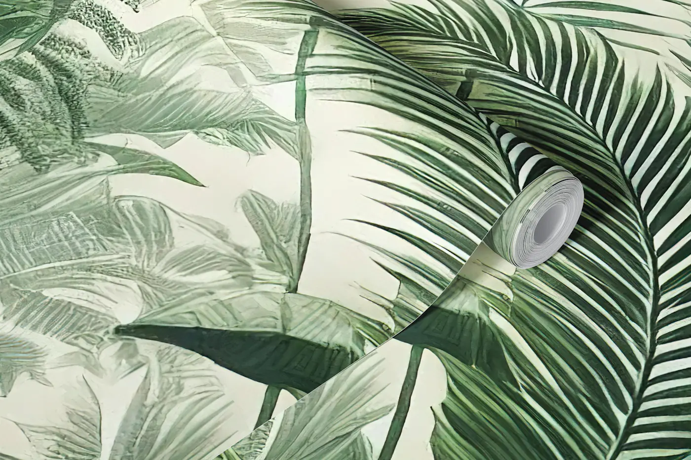 Exotic Leafy Paradise wallpaper roll
