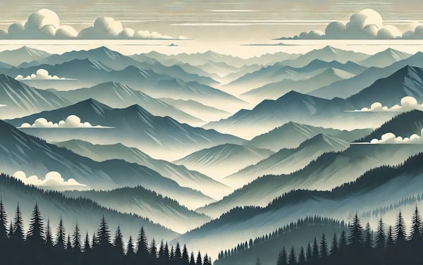 Peaceful Mountain Horizon