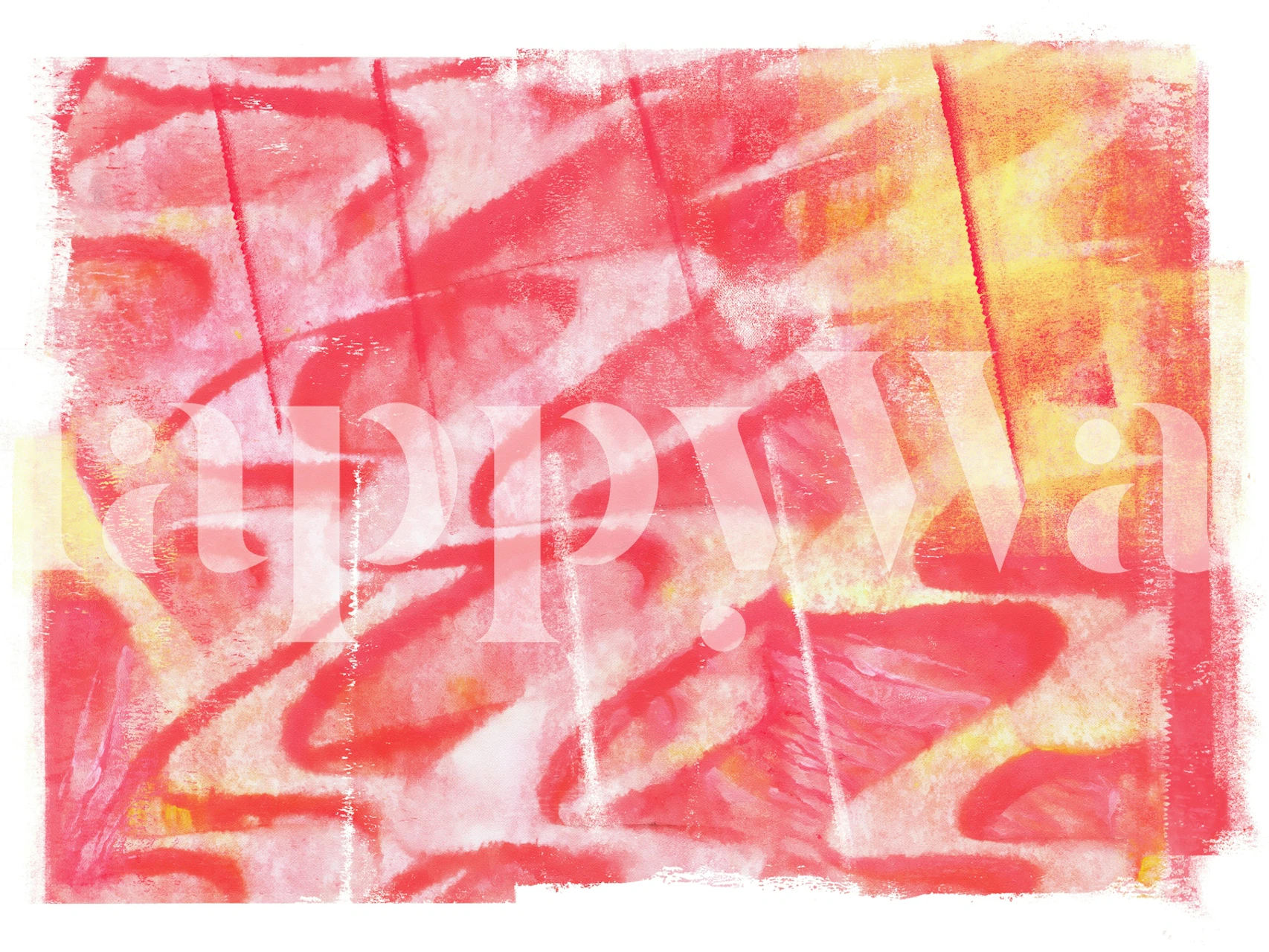 Surfaces 19H red movement wallpaper in a room