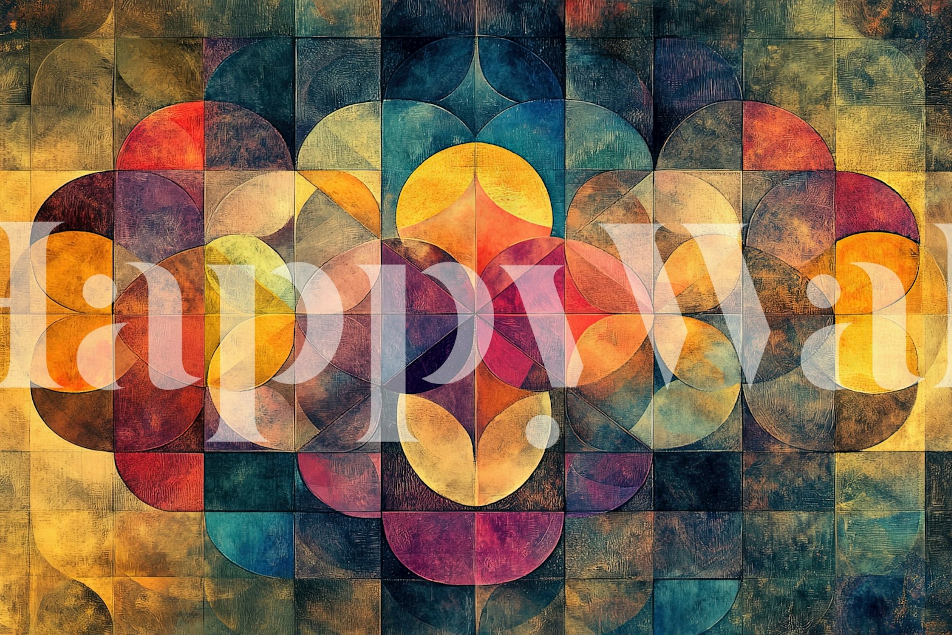 Tapeta Golden Deco Wall v pokoji