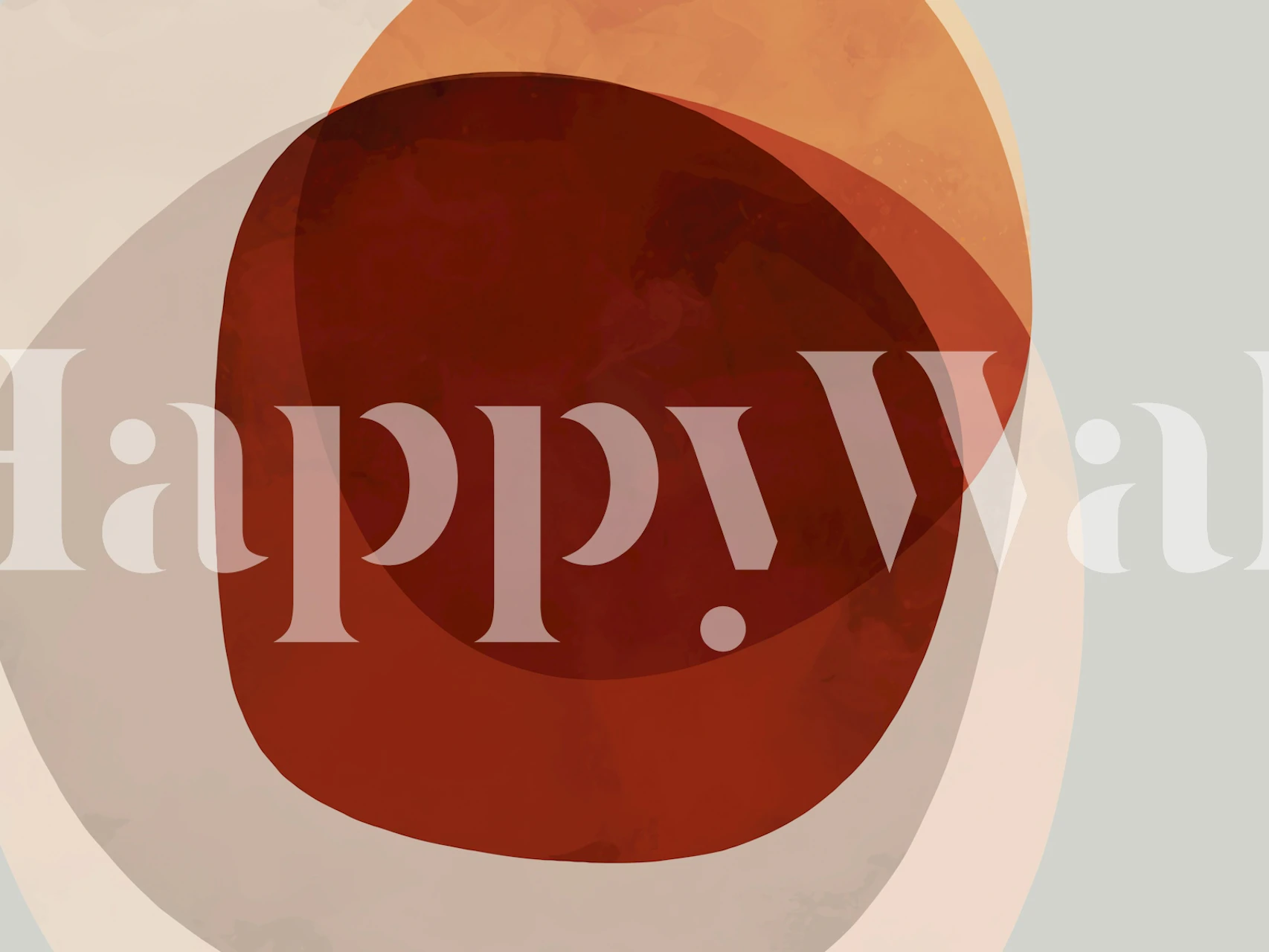 Abstract geometric shapes in warm rust and sand colors wallpaper