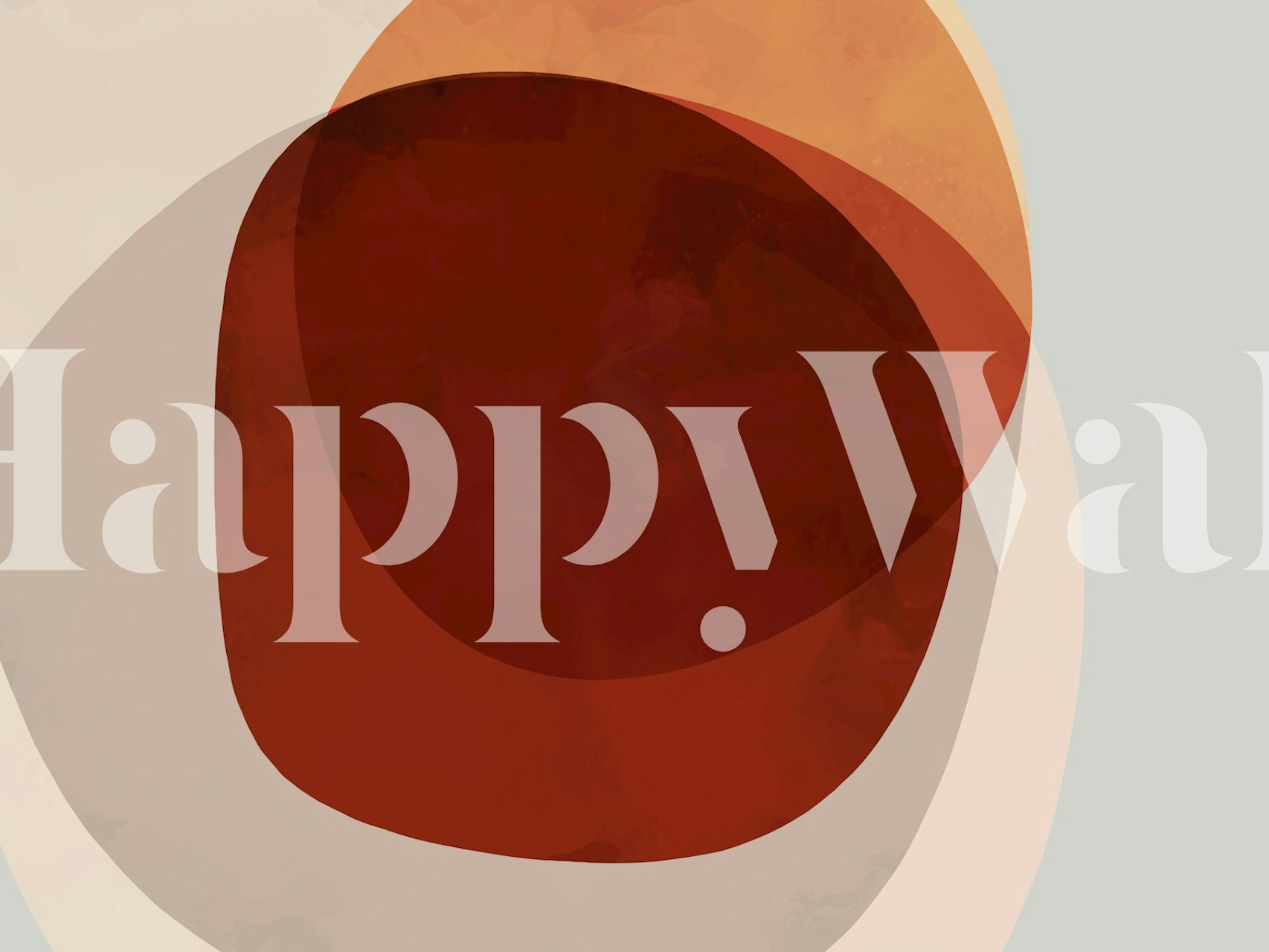 Abstract geometric shapes in warm rust and sand colors wallpaper